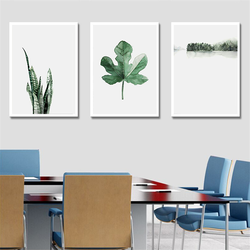 Cactus Decoration Watercolor Plant Leaf Posters And Prints Wall Art Canvas Painting Picture Living Room Home - 4