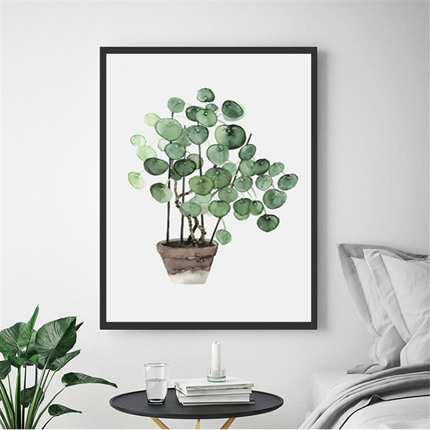 Cactus Decoration Watercolor Plant Leaf Posters And Prints Wall Art Canvas Painting Picture Living Room Home - 6