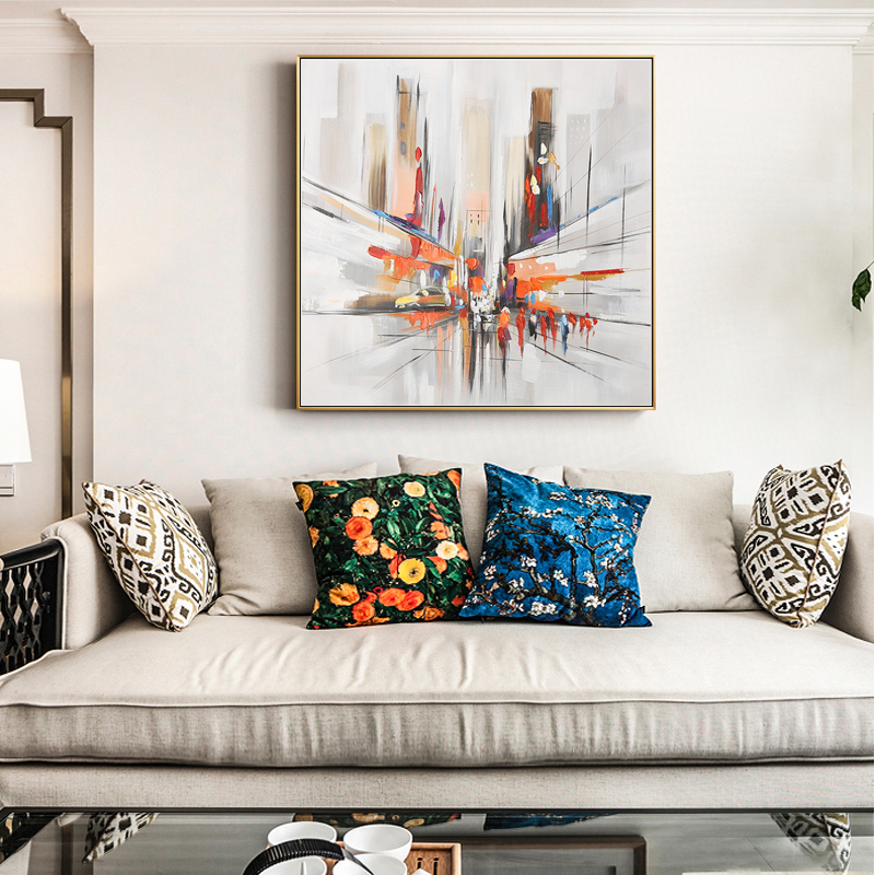 Modern Abstract Oil Painting On Canvas Wall Art Posters Print Watercolor Decorative Pictures Living Room - 4