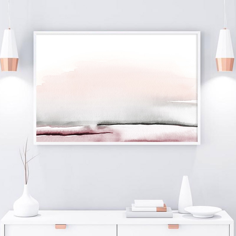 Watercolor Abstract Canvas Poster And Print Scandinavian Style Painting Decorative Picture Modern Living Room Nordic Decoration - 4