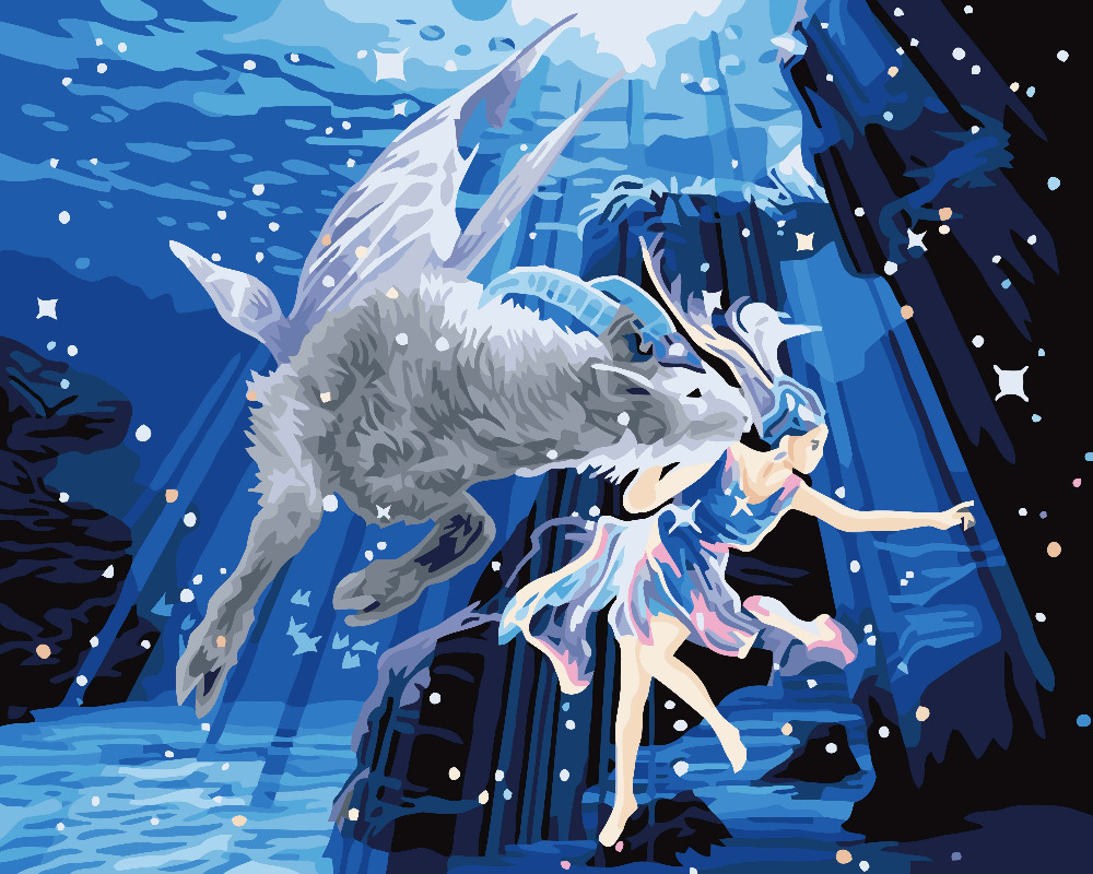 Hq Digital Paint Painting By Numbers Coloring Number Drawing Pictures Home Decoration - 5