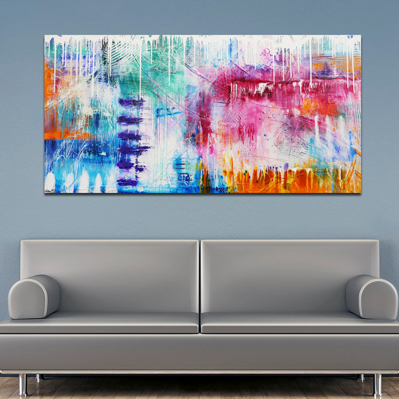 Colorful Poster Print Abstract Art Big Size Canvas Painting Living Room Home Modern Decoration - 3