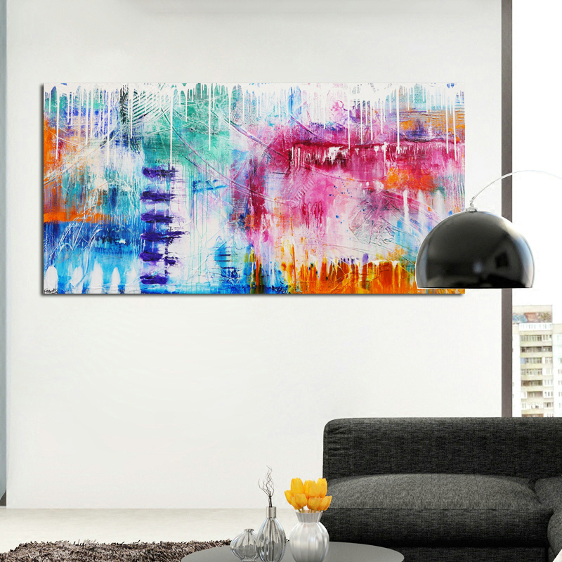 Colorful Poster Print Abstract Art Big Size Canvas Painting Living Room Home Modern Decoration - 4