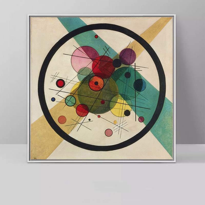 Wassily Kandinsky Classic Art Poster Waterproof Canvas Print Of In The Black Circle For Wall Decor - 2