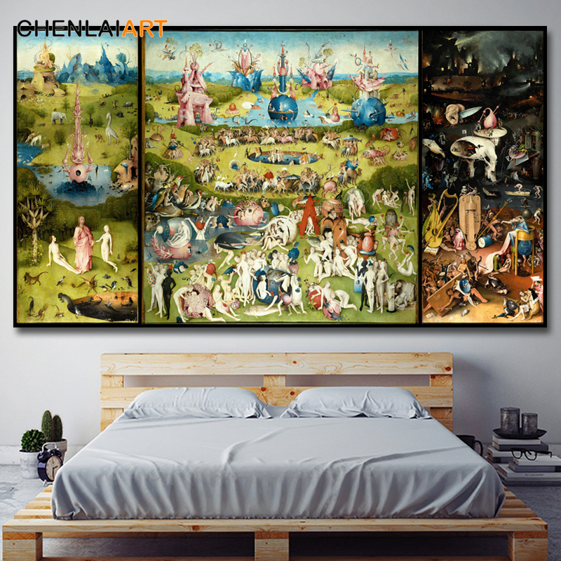 Boschs The Garden Of Earthly Delights Modern Canvas Print Wall Art Without Frame - 3