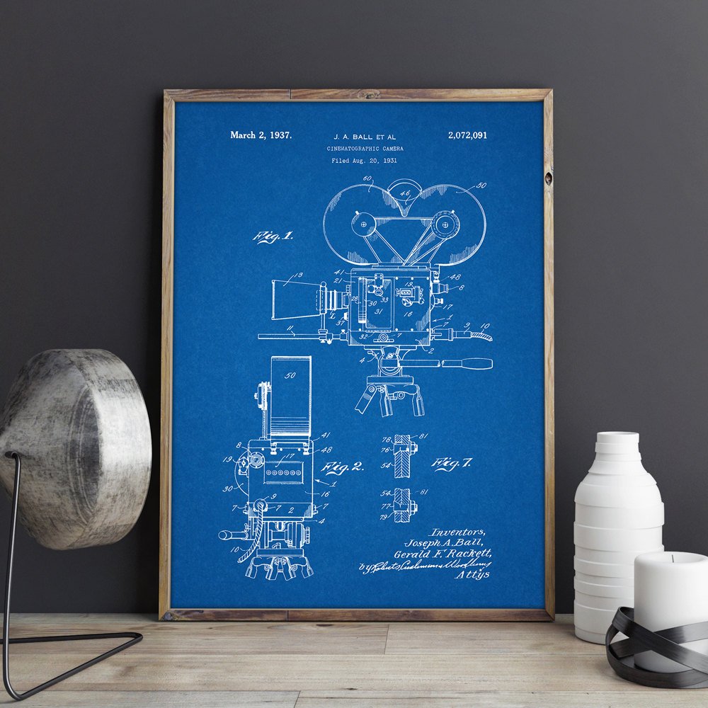 Film Camera Wall Art Posters Decorvintage Printblueprint Decorations - 2