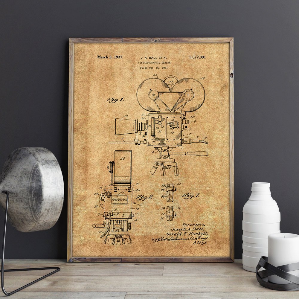 Film Camera Wall Art Posters Decorvintage Printblueprint Decorations - 4