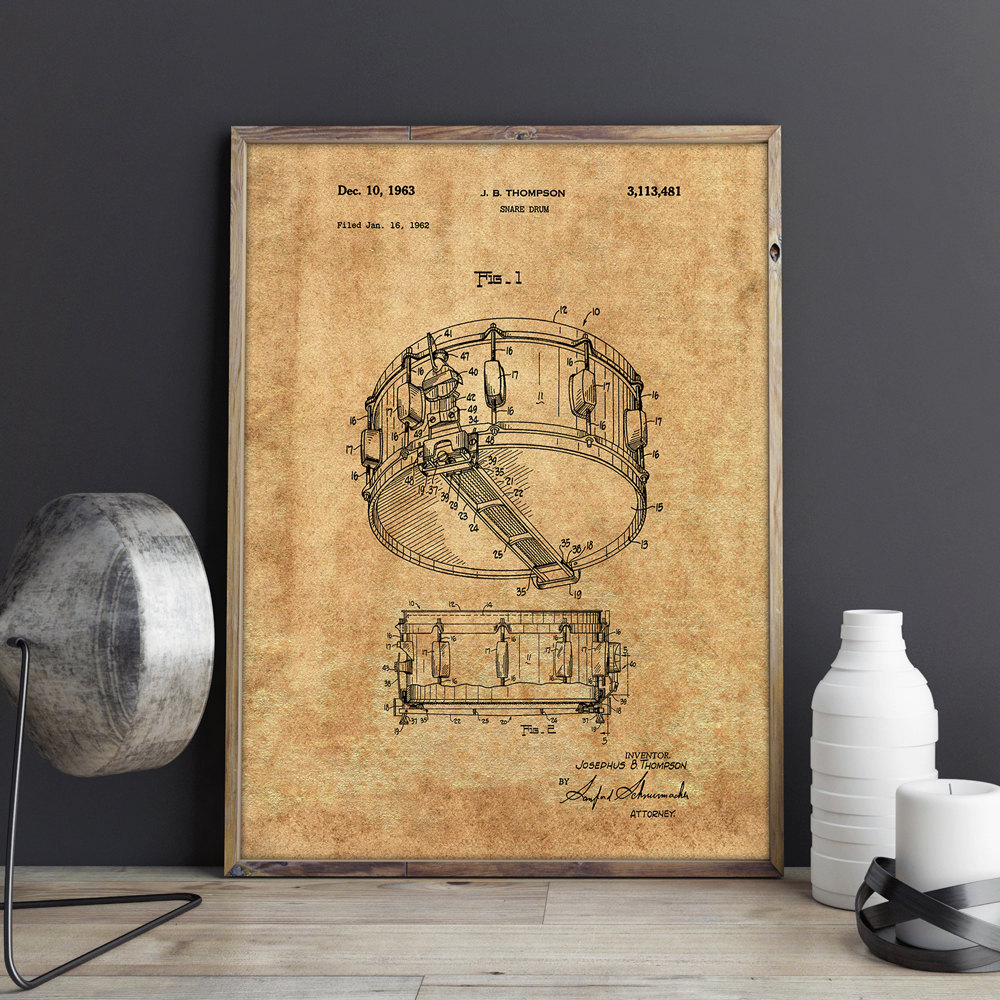 Sonic Drummer Art Posterpicture Printsposterhome Decorvintage Printblueprintgift Idea Music Decorations - 4