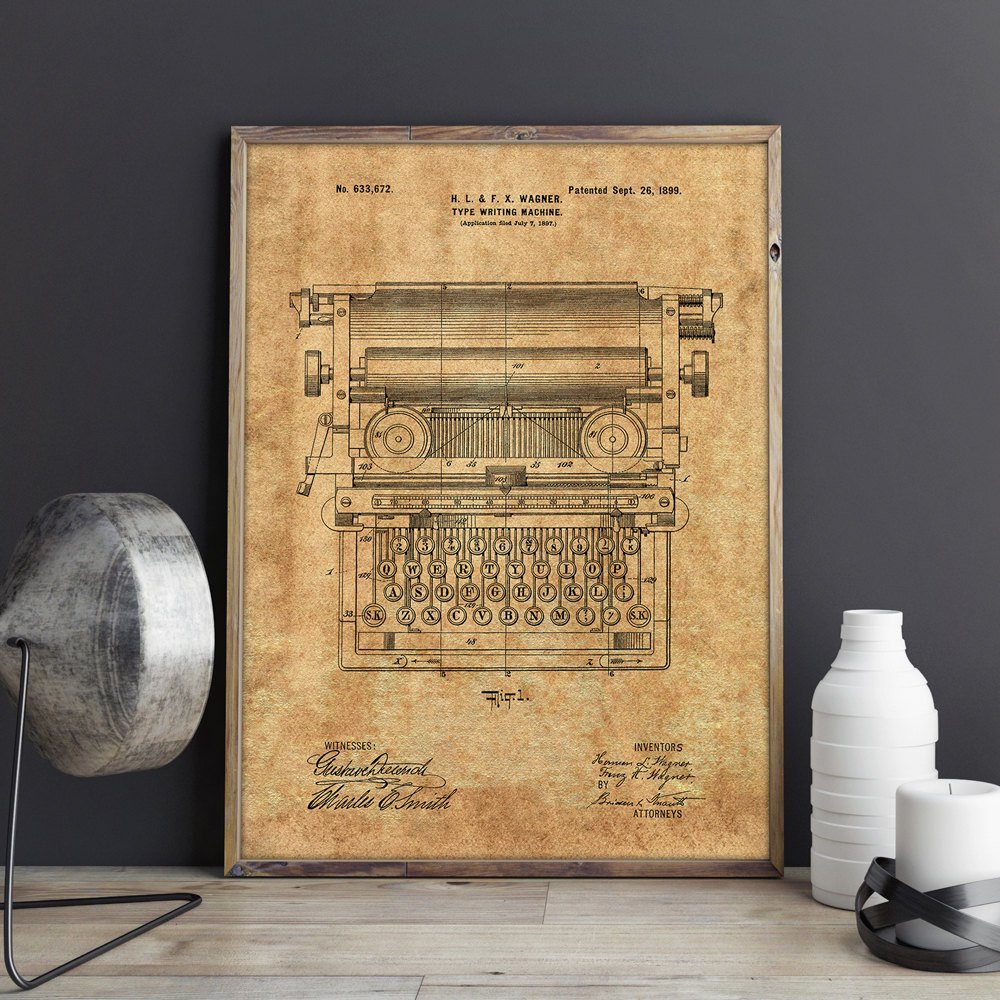 Office Wall Postersdecorvintage Printblueprintgift Idea Decorations - 4