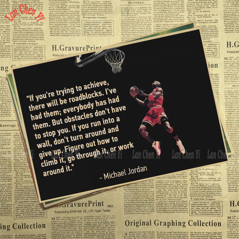 Vintage Nba Basketball Star Classic Michael Jordan Poster High Interior Decoration Wallpaper - 2