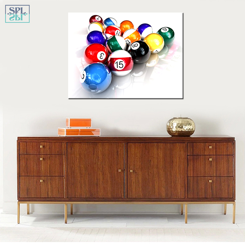 Splspl Frameless Wall Picture Table Tennis Sport Room Colorful Billiards Ball Canvas Art Print Poster And Painting - 4
