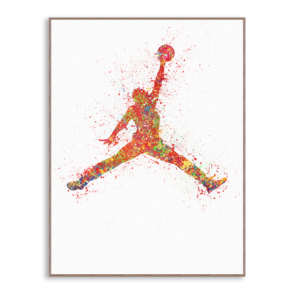 Watercolor Basketball Painting Poster Abstract Sport Wall Picture Canvas Paintings Living Room Home - 3