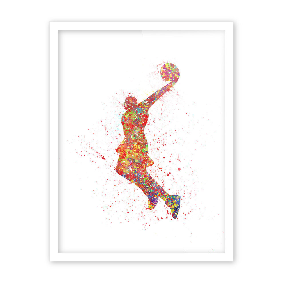 Watercolor Basketball Painting Poster Abstract Sport Wall Picture Canvas Paintings Living Room Home - 4