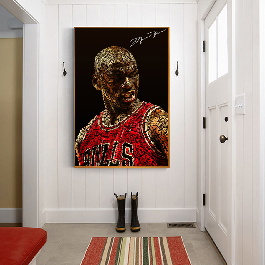 Basketball Poster Michael Jordan Wall Art Picture Canvas Painting Print Home Room - 3