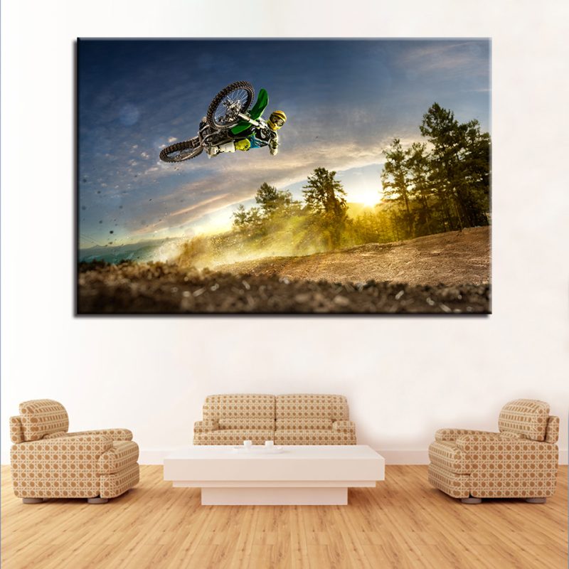 Canvas Pictures Wall Art Hd Prints Poster 1 Piece Motocross Paintings