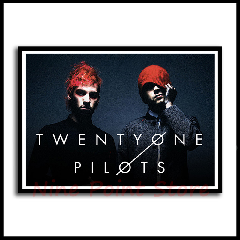 Twenty One Pilots Framed Art Poster White Rock Band Music Decor Coated Paper Prints - 22