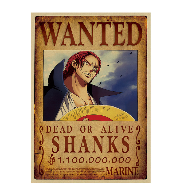 One Piece Wall Stickers Vintage Paper Home Wanted Posters Anime Luffy Chopper 5035cm - 4