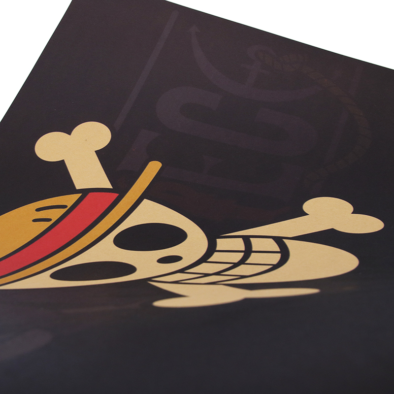 Dlkklb Classic Anime One Piece Poster Luffy Banner Kraft Paper Vintage Dormitory Home Decoration 505x35cm Wall Sticker - 4