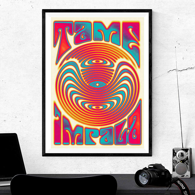 Tame Impala Psychedelic Canvas Art Poster Rock Band Tour Wall Decor Home Living Room Wall Print - 5