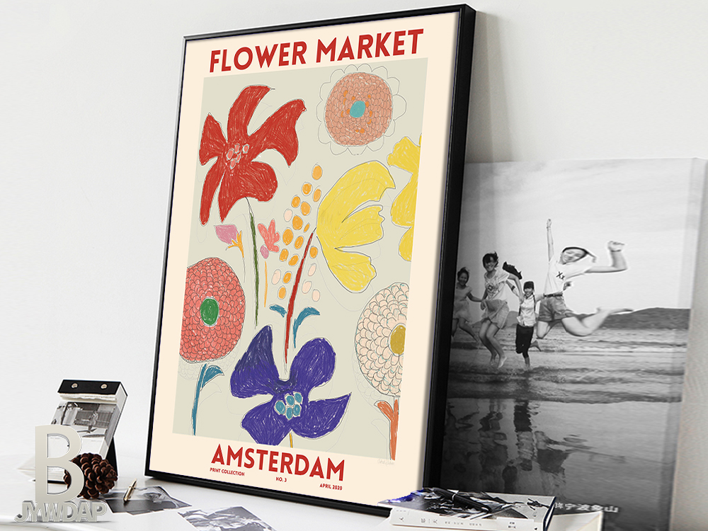 Amsterdam Flower Market Canvas Painting Poster Vintage Watercolor Oil Floral Botanical Prints Home Room Decor - 5