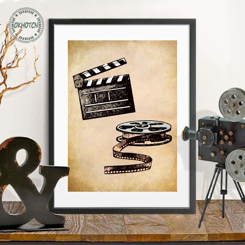 Movie Theater Vintage Art Canvas Painting Wall Picture Film Poster Retro Home Decoration For Cinema Living Room - 2