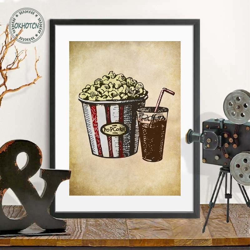 Movie Theater Vintage Art Canvas Painting Wall Picture Film Poster Retro Home Decoration For Cinema Living Room - 3