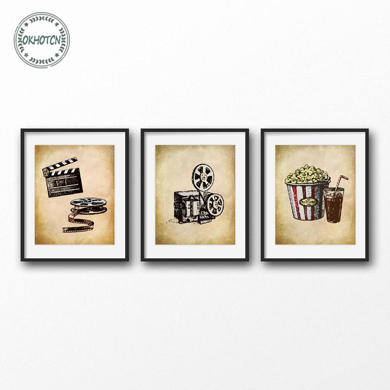 Movie Theater Vintage Art Canvas Painting Wall Picture Film Poster Retro Home Decoration For Cinema Living Room - 5