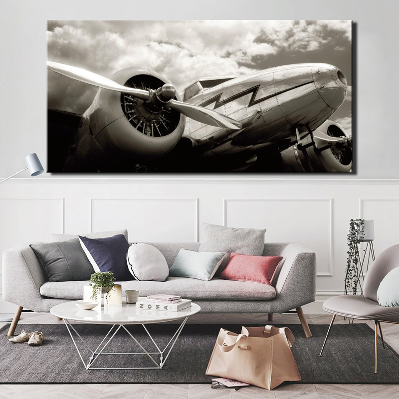 Posters And Prints On Canvas Wall Art Painting Classic Vintage Airplane Pictures Home Decoration For Living Room No Frame - 4