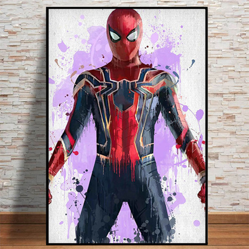 Marvel Superhero Avengers Poster Iron Man Watercolor Canvas Painting Wall Art Decor Pictures For Living Room Home - 4