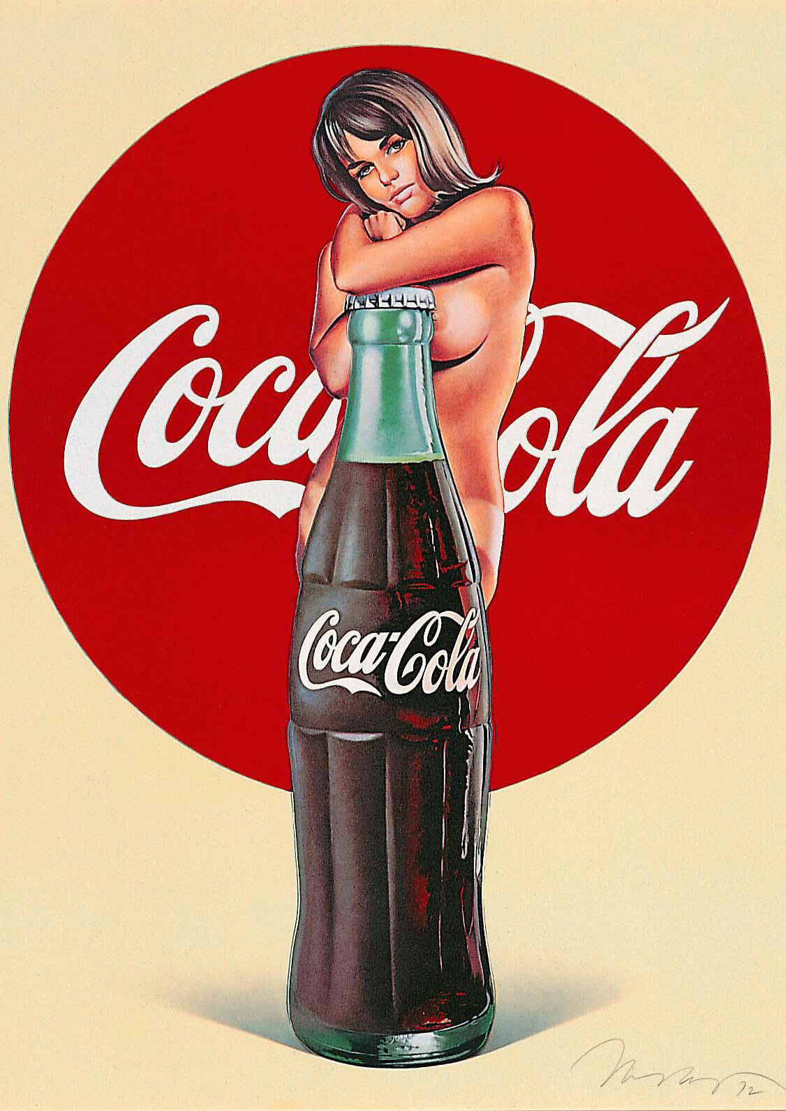 Vintage Cola Pin-up Girl Silk Art Prints Wall For Living Room Bedroom Decor - 6
