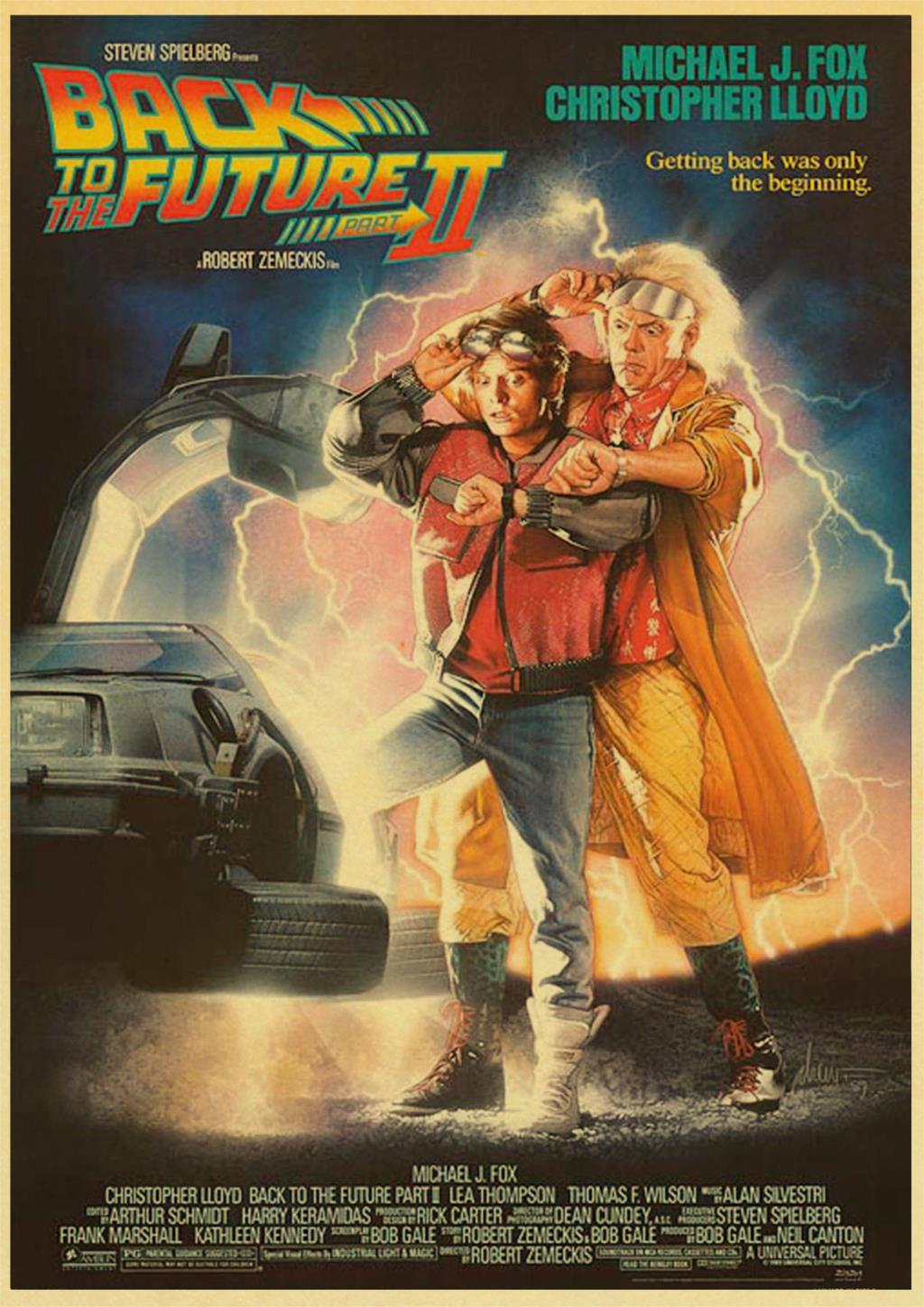 Classic Movie Back To The Future Vintage Posters For Home Bar Living Decor Kraft Paper Poster Wall Sticker - 5