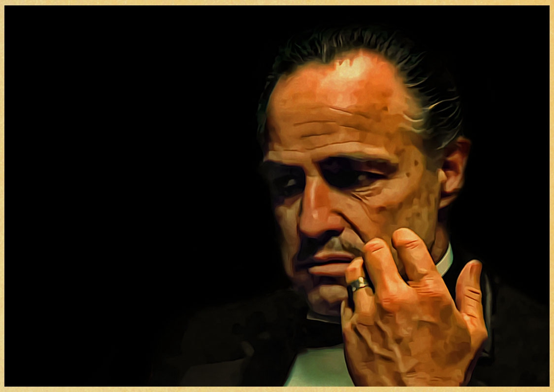Classic Film The Godfather Poster Bar Home Wall Decoration Retro Kraft Paper Vintage Sticker - 6