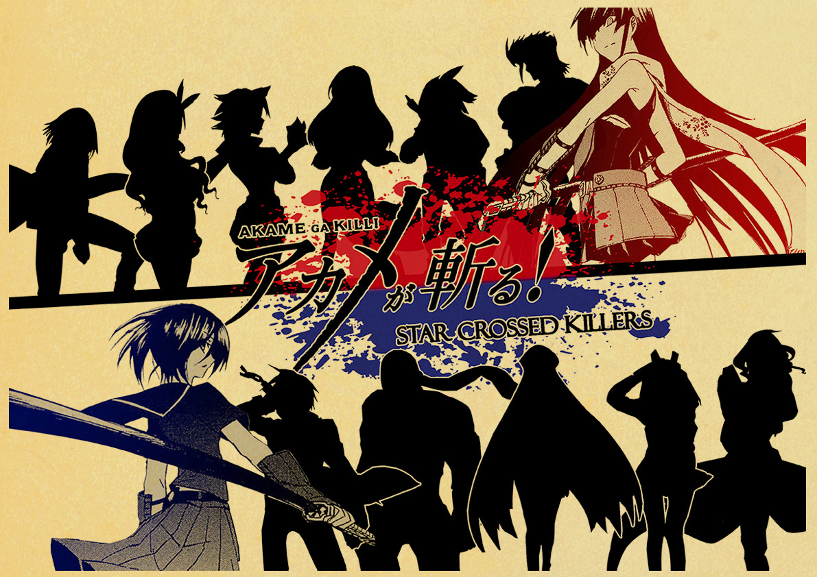 Japanese Anime Akame Ga Kill Poster Vintage Wall Picture For Home Room Decor Retro Art Painting - 3