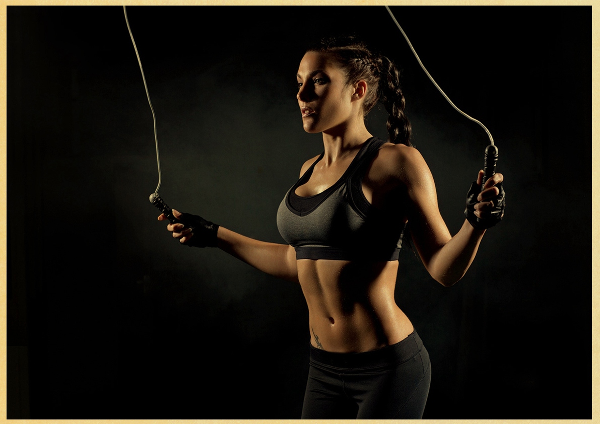 Bodybuilding Motivational Art Retro Poster Kraft Paper Vintage Posters Fitness Exercise Wall Pictures Gym Room Decor - 2