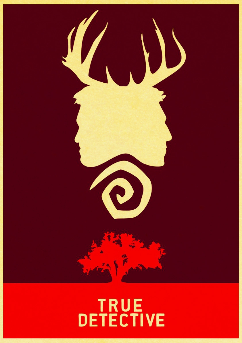 Vintage True Detective Classic Movie Retro Posters Kraft Wall Paper Painting For Home Decor Stickers - 2