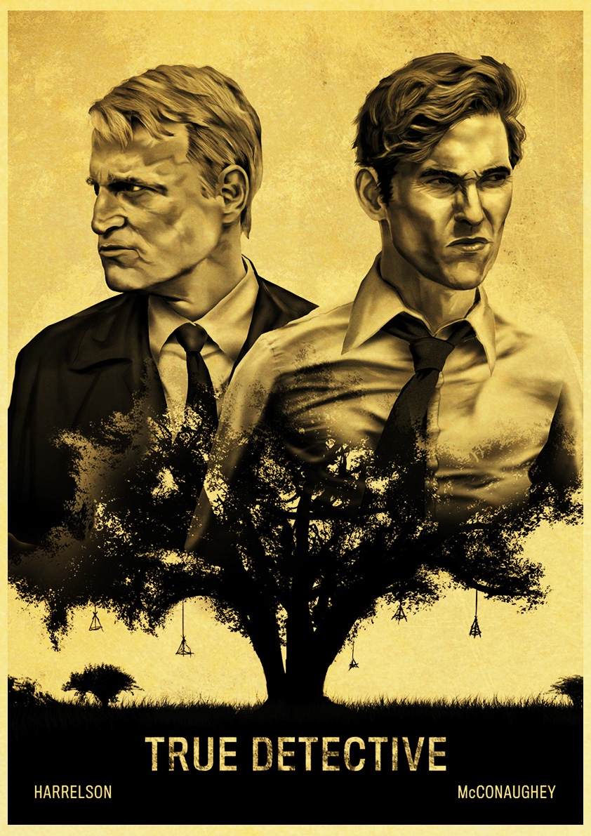 Vintage True Detective Classic Movie Retro Posters Kraft Wall Paper Painting For Home Decor Stickers - 4