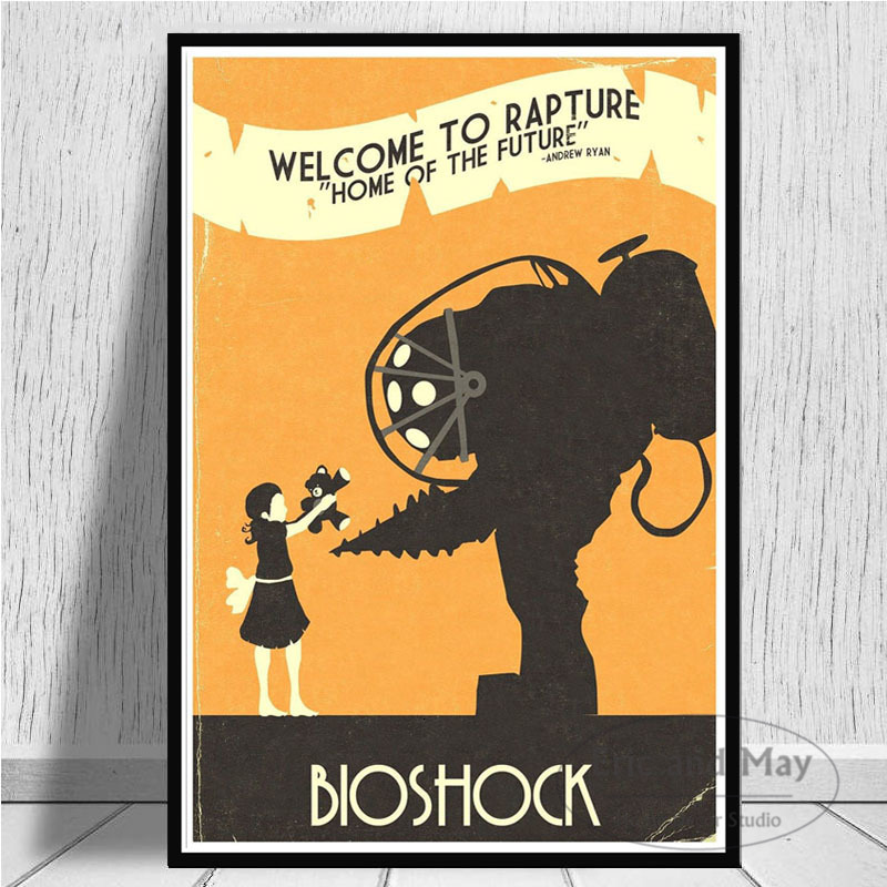 Bioshock Rapture Video Game Retro Canvas Painting Posters And Prints Wall Art Picture Vintage Decorative Home Decor Quadro - 4