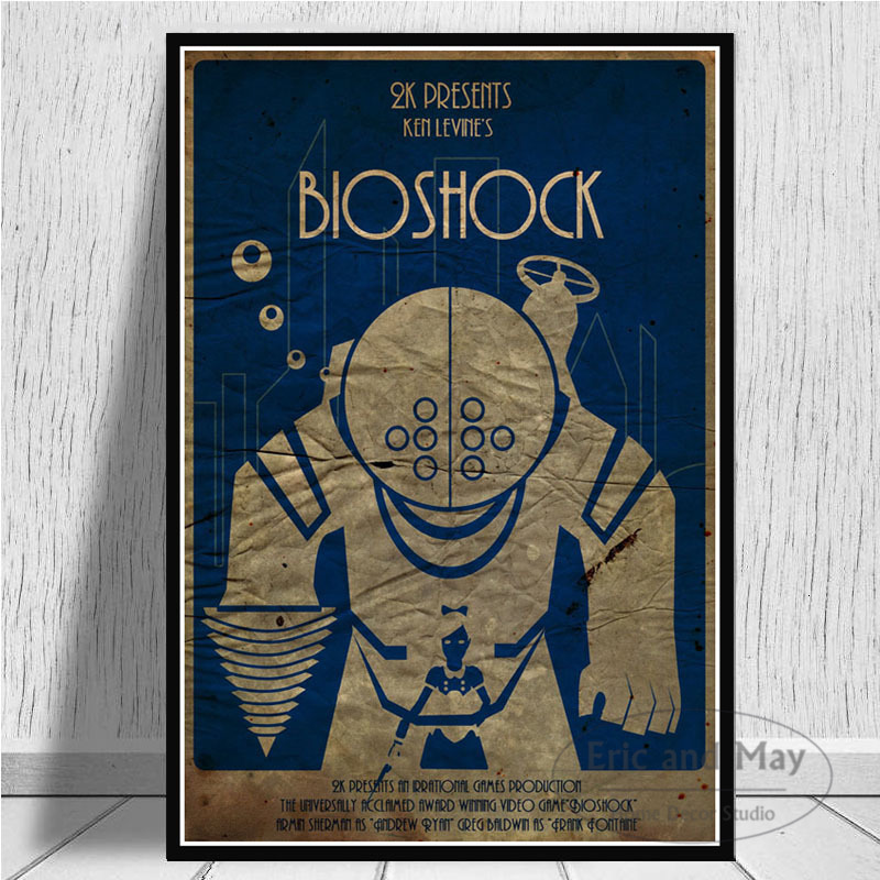 Bioshock Rapture Video Game Retro Canvas Painting Posters And Prints Wall Art Picture Vintage Decorative Home Decor Quadro - 5