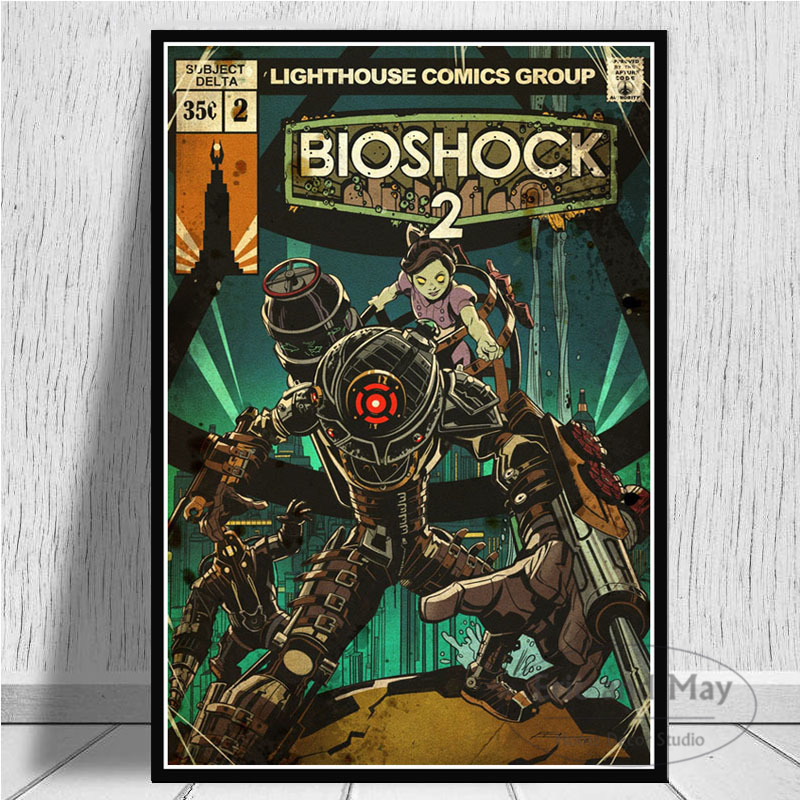 Bioshock Rapture Video Game Retro Canvas Painting Posters And Prints Wall Art Picture Vintage Decorative Home Decor Quadro - 6