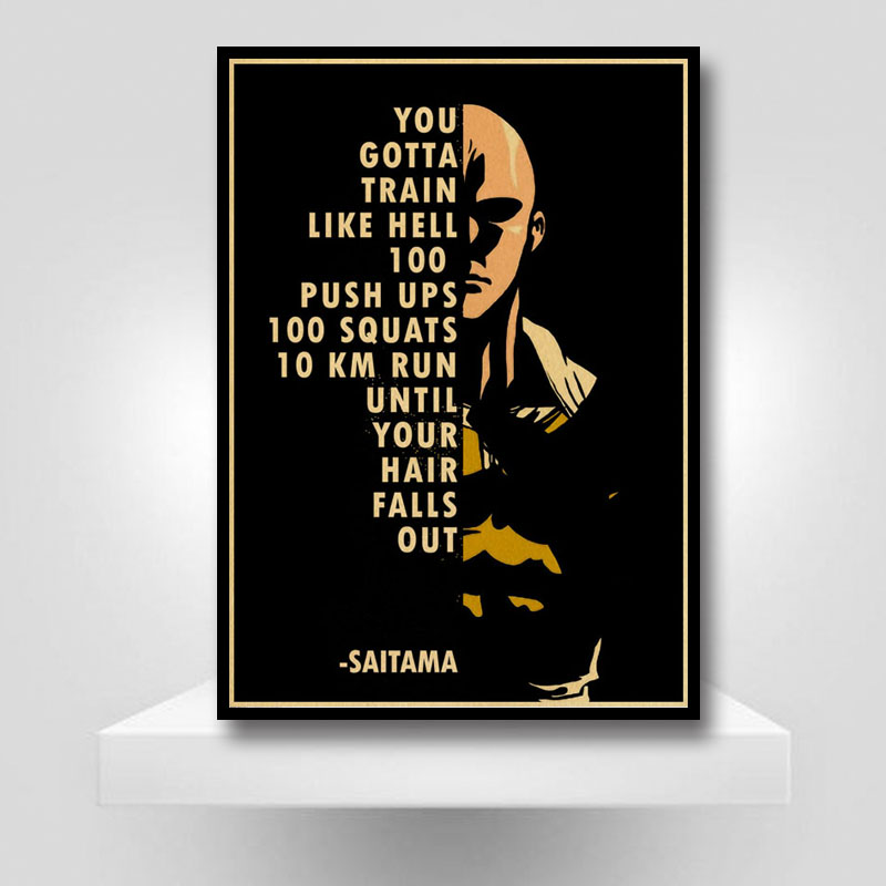 Vintage Quote Poster Classic Anime Finger Posters Kraft Paper Text Art Painting For Home Decor Bar Cafe Bedroom Decoration - 2