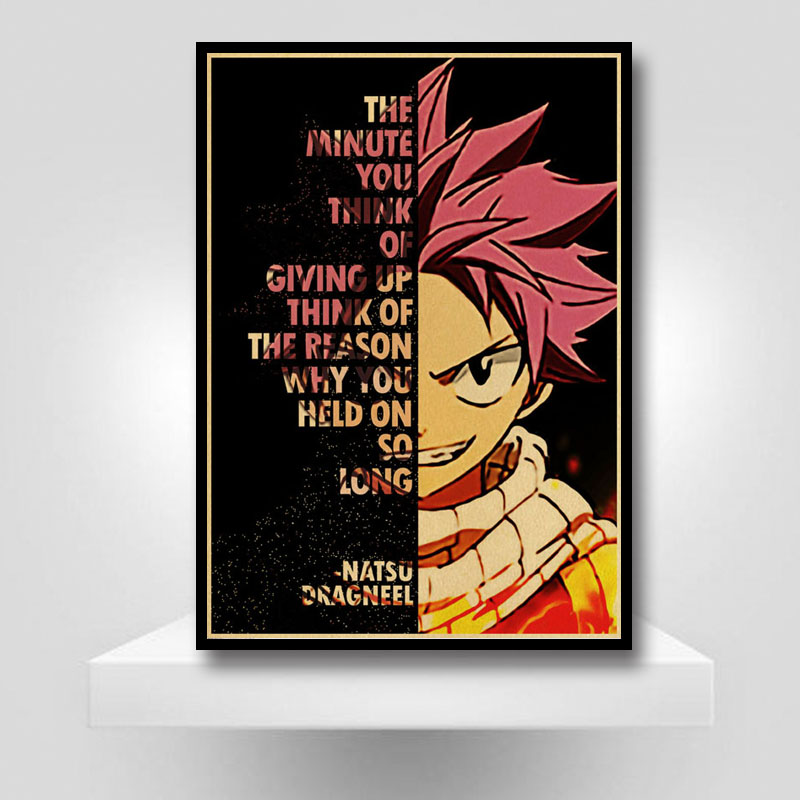 Vintage Quote Poster Classic Anime Finger Posters Kraft Paper Text Art Painting For Home Decor Bar Cafe Bedroom Decoration - 5