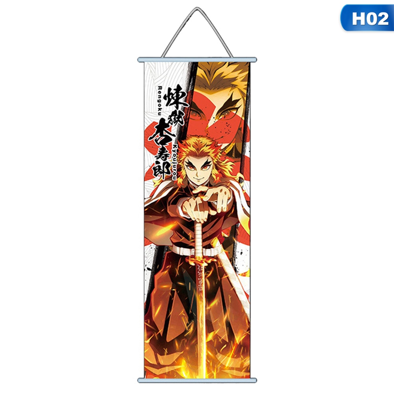 Demon Slayer Anime Japanese Blade Artwork Poster Wall Scroll Fabric Cloth Painting For Home Decor - 5