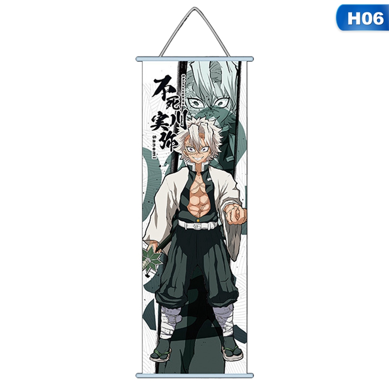 Demon Slayer Anime Japanese Blade Artwork Poster Wall Scroll Fabric Cloth Painting For Home Decor - 9