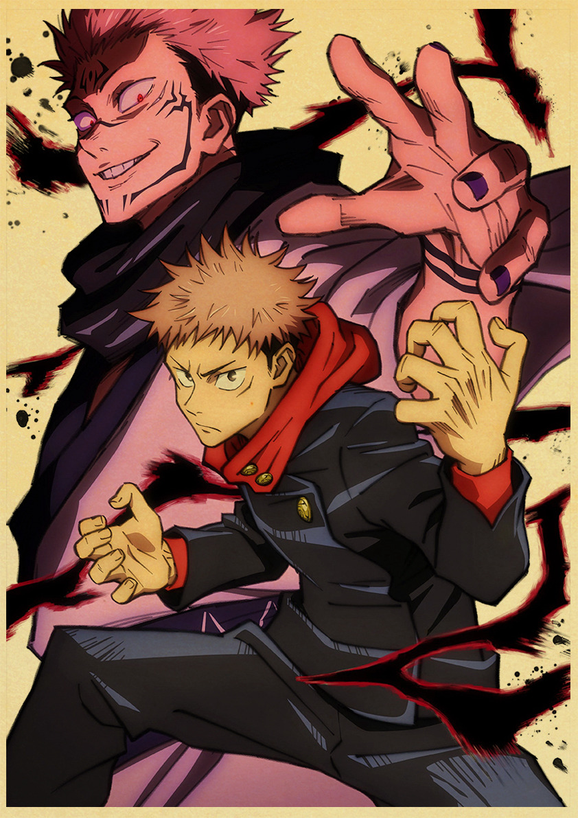 Anime Jujutsu Kaisen Posters Kraft Paper Vintage Poster Wall Art Painting Study Home Living Room Decoration Pictures - 3