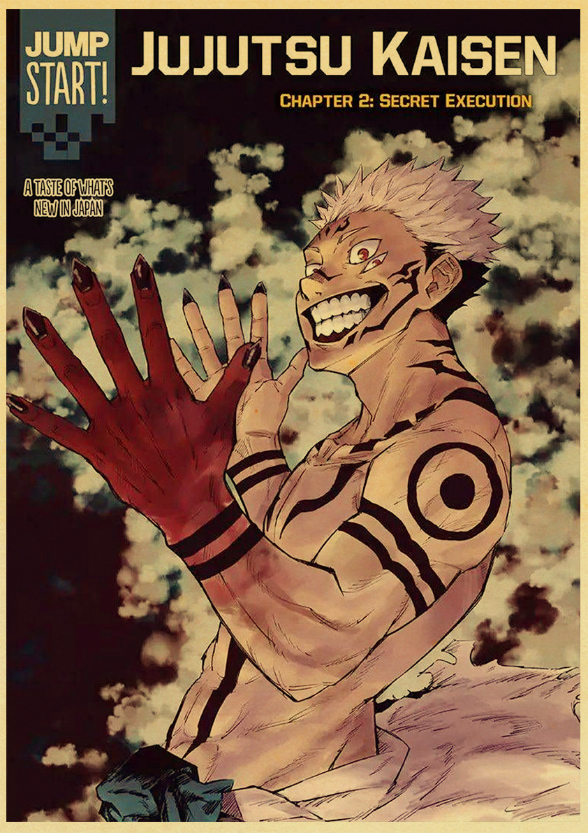Anime Jujutsu Kaisen Posters Kraft Paper Vintage Poster Wall Art Painting Study Home Living Room Decoration Pictures - 6