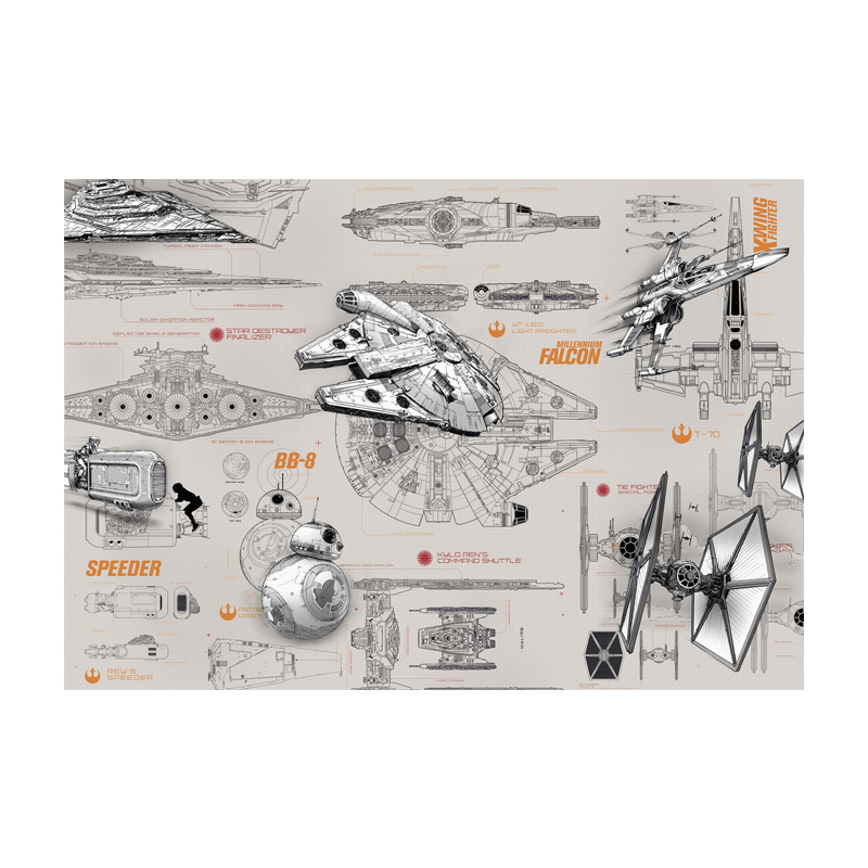 Star-wars Blueprint Canvas Painting Vintage Posters And Prints Home Decorations Wall Art Pictures For Bedroom Living Room Decor - 6