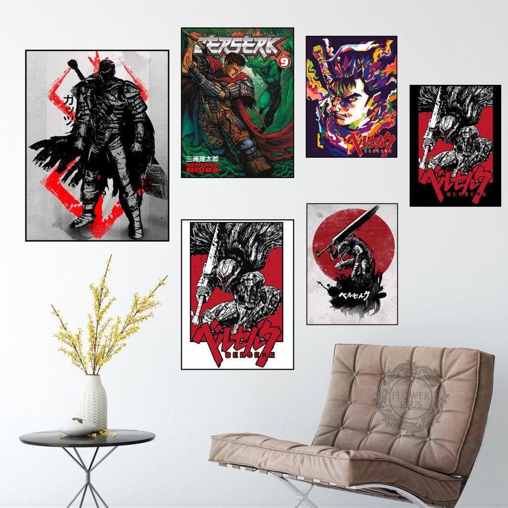 Berserk Anime Poster Japanese Wall Art Canvas Room Decorative Prints