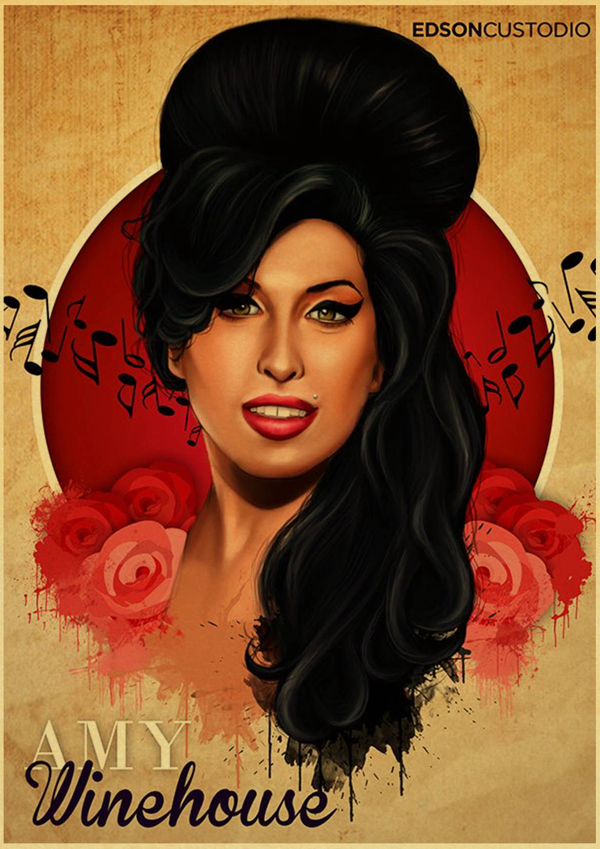Singer Amy Winehouse Music Classic Vintage Poster Painting Decorative Wall Stickers Home Posters Art Decor - 2