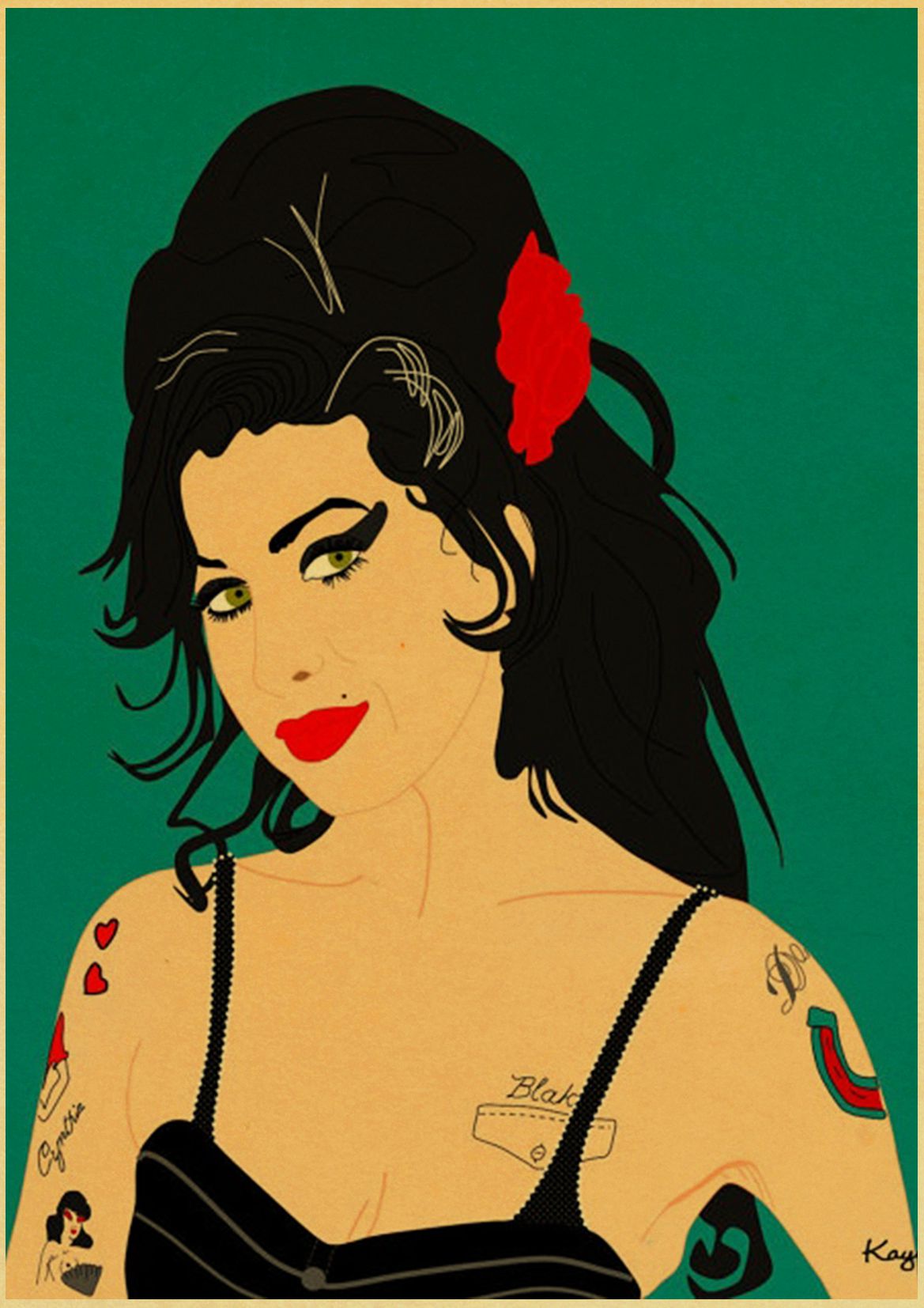Singer Amy Winehouse Music Classic Vintage Poster Painting Decorative Wall Stickers Home Posters Art Decor - 4