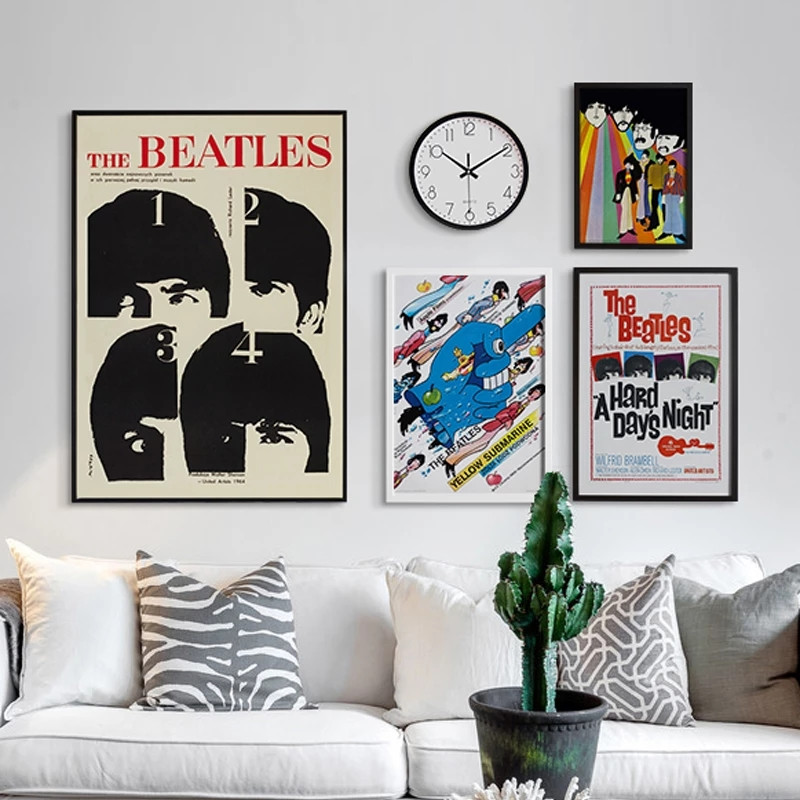 Aesthetic Classic The Beatle Alboms Vintage Posters And Prints For Wall Canvas Painting Home Decor House Living Room Decoration - 2